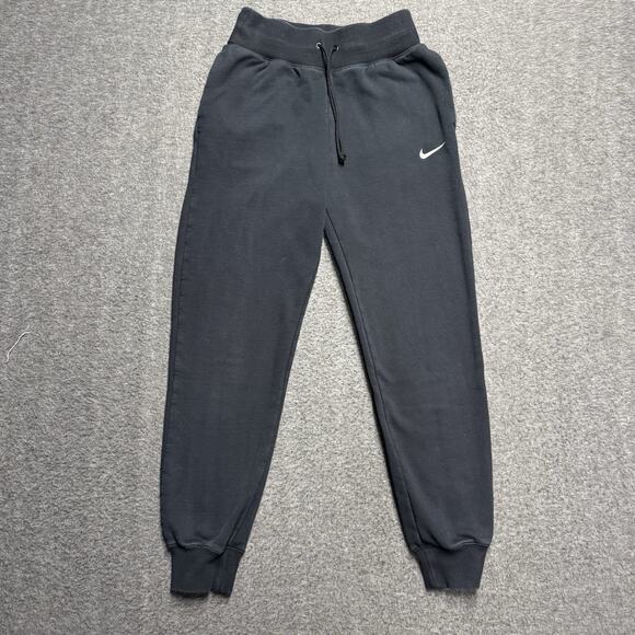 Nike Joggers Sweatpants Mens Small Black Fleece Tapered Pockets Workout Comfort - Picture 1 of 7
